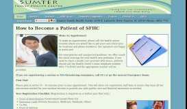 
							         How to Become a Patient of SFHC - Sumter Family Health Center								  
							    