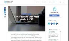 
							         How to become a registered vendor to EIL? - Insights - Energy Dais								  
							    