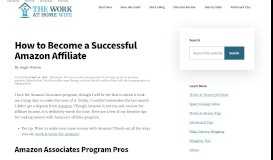 
							         How to Become a Successful Amazon Affiliate - The Work at Home Wife								  
							    