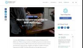 
							         How to become a supplier to BHP Australia? - Insights - Energy Dais								  
							    