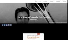 
							         How to Become a Vendor for FedEx & Kinko's | Bizfluent								  
							    