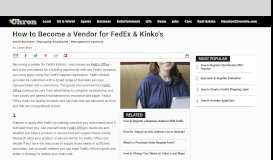 
							         How to Become a Vendor for FedEx & Kinko's | Chron.com								  
							    