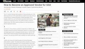 
							         How to Become an Approved Vendor for GSA | Chron.com								  
							    