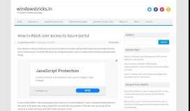 
							         How to Block user access to Azure portal – windowstricks.in								  
							    