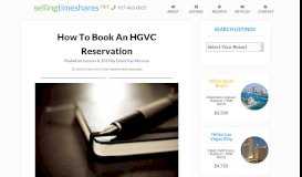 
							         How To Book An HGVC Reservation - Selling Timeshares, Inc.								  
							    