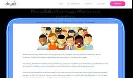 
							         How to Build a Community Website with WordPress | Elegant Themes ...								  
							    