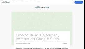 
							         How to Build a Company Intranet on Google Sites - BetterCloud Monitor								  
							    