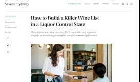 
							         How to Build a Killer Wine List in a Liquor Control State | SevenFifty ...								  
							    