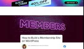 
							         How to Build a Membership Site on WordPress - WooCommerce								  
							    
