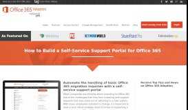 
							         How to Build a Self-Service Support Portal for Office 365								  
							    