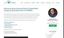 
							         How to build an Intranet Portal in SharePoint using out of the box ...								  
							    