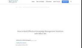 
							         How To Build Effective Knowledge Management Solutions With Office ...								  
							    