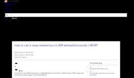 
							         how to call a soap webservice in IBM websphere portal / WCM ...								  
							    