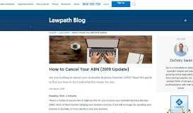 
							         How to Cancel Your ABN (2019 Update) - LawPath								  
							    