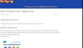 
							         How To Cancel Your Telkom Line | FibreTiger								  
							    