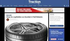 
							         How to capitalize on Kumho's Fall Rebate - Traction News								  
							    