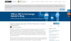 
							         How to change language in Office 365 portal in hybrid setup?								  
							    