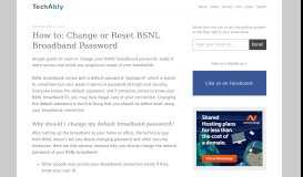 
							         How to: Change or Reset BSNL Broadband Password - TechAbly								  
							    