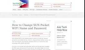
							         How to Change SUN Pocket WIFI Name and Password - Your ...								  
							    