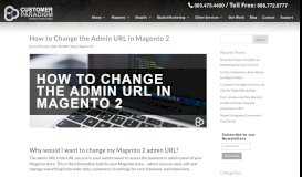 
							         How to Change the Admin URL in Magento 2 | Customer Paradigm								  
							    