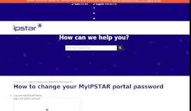 
							         How to change your MyIPSTAR portal password - IPSTAR								  
							    