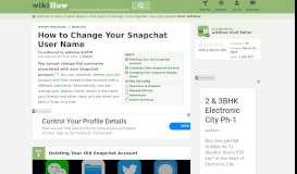 
							         How to Change Your Snapchat User Name (with Pictures) - wikiHow								  
							    