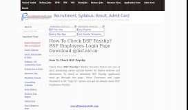
							         How To Check BSF Payslip? BSF Employees Login Page ...								  
							    