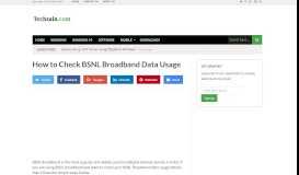 
							         How to Check BSNL Broadband Data Usage - Techzain								  
							    