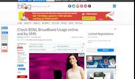 
							         How to check BSNL Broadband Usage online and by SMS - Think Blog								  
							    