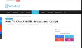 
							         How To Check BSNL Broadband Usage - PaidFreeDroid								  
							    