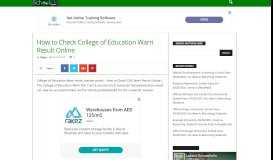 
							         How to Check College of Education Warri Result Online - Schoolinfo								  
							    