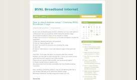 
							         How to check dataone usage ? Checking BSNL Broadband Usage ...								  
							    