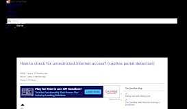 
							         How to check for unrestricted Internet access? (captive portal ...								  
							    