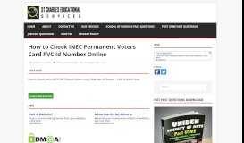 
							         How to Check INEC Permanent Voters Card PVC Id Number Online ...								  
							    