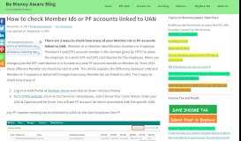 
							         How to check Member Ids or PF accounts linked to UAN								  
							    