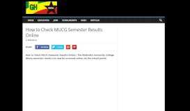 
							         How to Check MUCG Semester Results Online | GH Students								  
							    