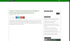 
							         How to Check Nasarawa State College of Education Akwanga Result ...								  
							    