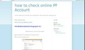 
							         how to check online PF Account								  
							    
