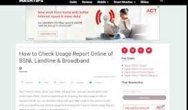 
							         How to Check Usage Report Online of BSNL Landline & Broadband ...								  
							    