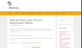 
							         How to Check your Glo sim Registration Status - Inforisticblog								  
							    