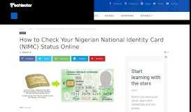 
							         How to Check Your Nigerian National Identity Card (NIMC) Status Online								  
							    