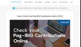 
							         How to Check Your Pag-IBIG Contributions Online | Coins.ph								  
							    