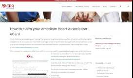 
							         How to Claim your AHA eCard - CPR Seattle								  
							    
