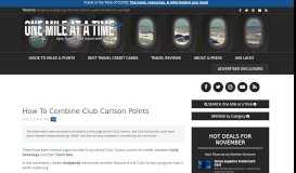 
							         How To Combine Club Carlson Points | One Mile at a Time								  
							    