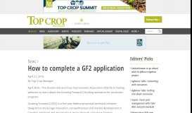 
							         How to complete a GF2 application | Top Crop Manager								  
							    