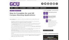 
							         How to Complete On and Off Campus Housing Applications - GCU ...								  
							    