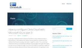 
							         How to configure Citrix Cloud with Microsoft Azure part 3 – Citrixlab.dk								  
							    
