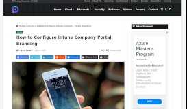 
							         How to Configure Intune Company Portal Branding - Prajwal Desai								  
							    