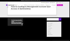 
							         How to Configure Management Console User Access in SentinelOne								  
							    