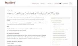 
							         How to Configure Outlook for Windows for Office 365 | University IT								  
							    